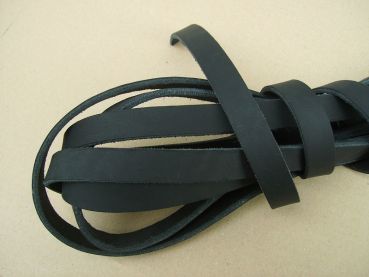 Fettleder- Meterware schwarz /16 mm