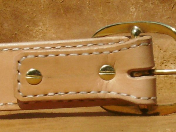 Doppellagiger Gürtel - Rindsleder