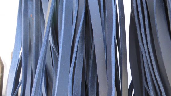 Fettleder Meterware - Blau/16mm