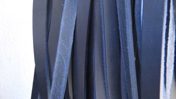 Fettleder Meterware - Blau/19mm