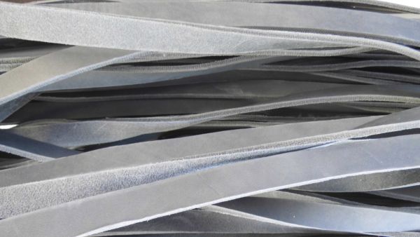 Fettleder Meterware - Grau /19mm