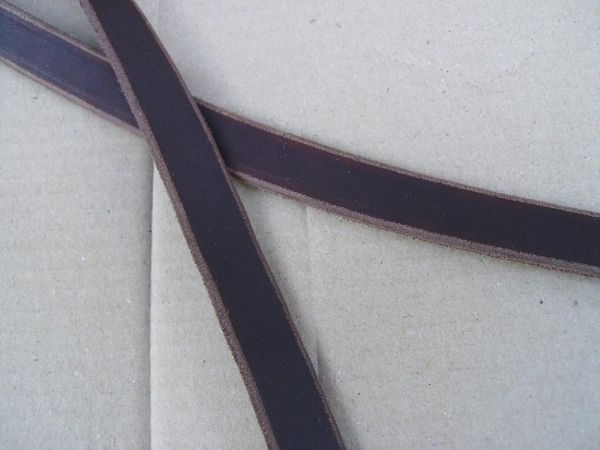 Fettleder - Meterware Braun/19mm