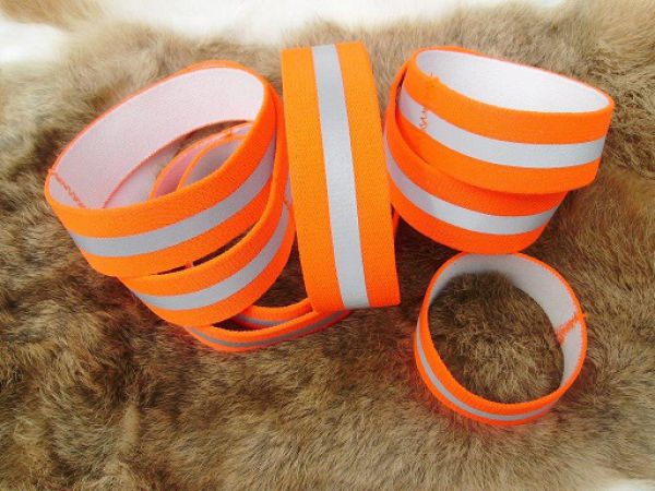 Signalhalsung mit Reflexstreifen orange - 34cm
