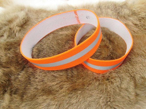 Signalhalsung mit Reflexstreifen orange - 28cm